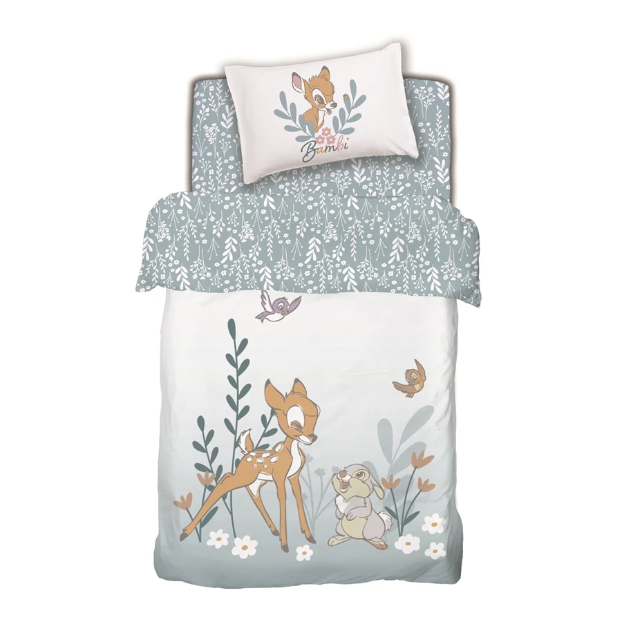 Bambi and friends 3-Piece Toddler Cotton Bedding Set-1