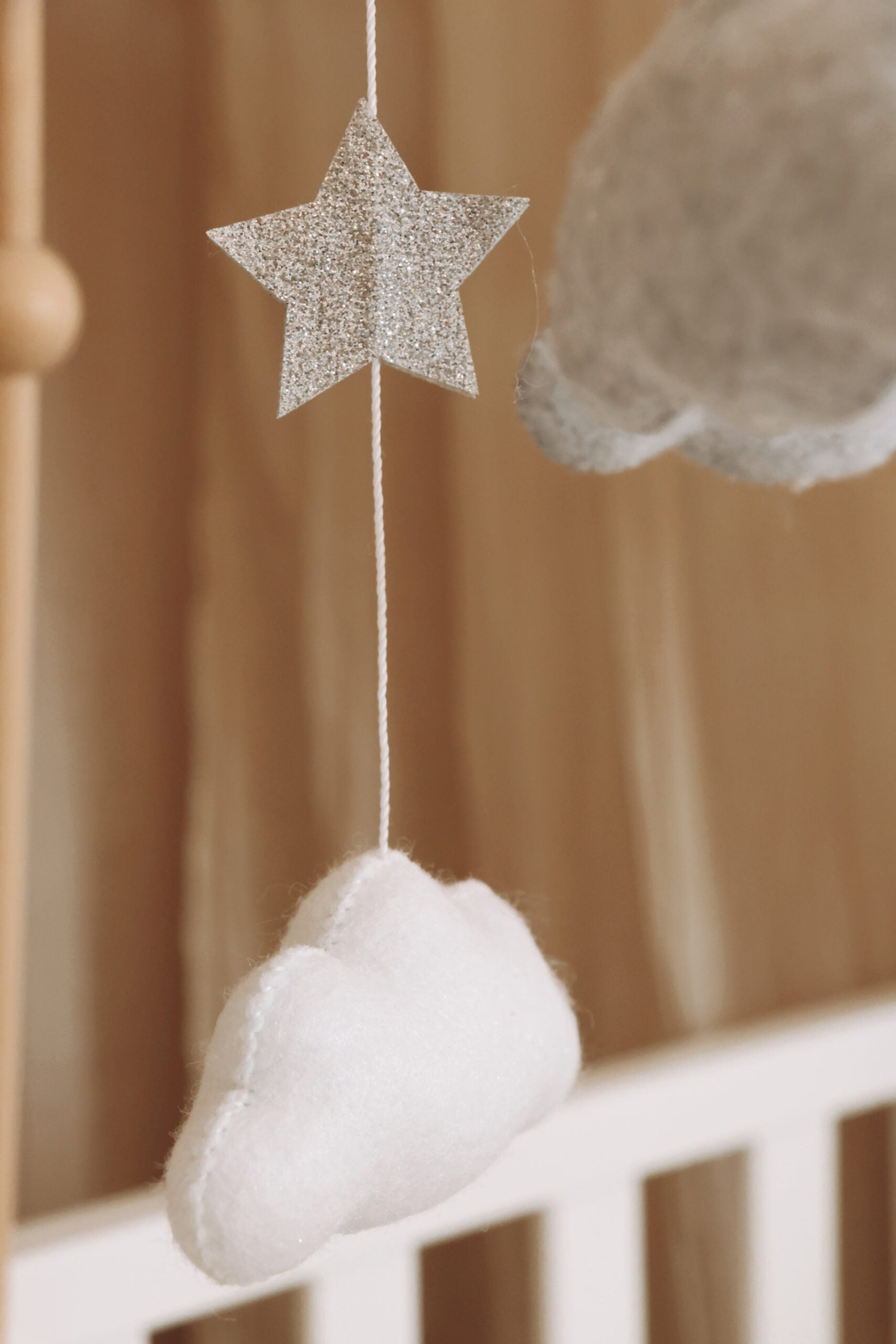 Handmade Moon And Stars baby mobile-11