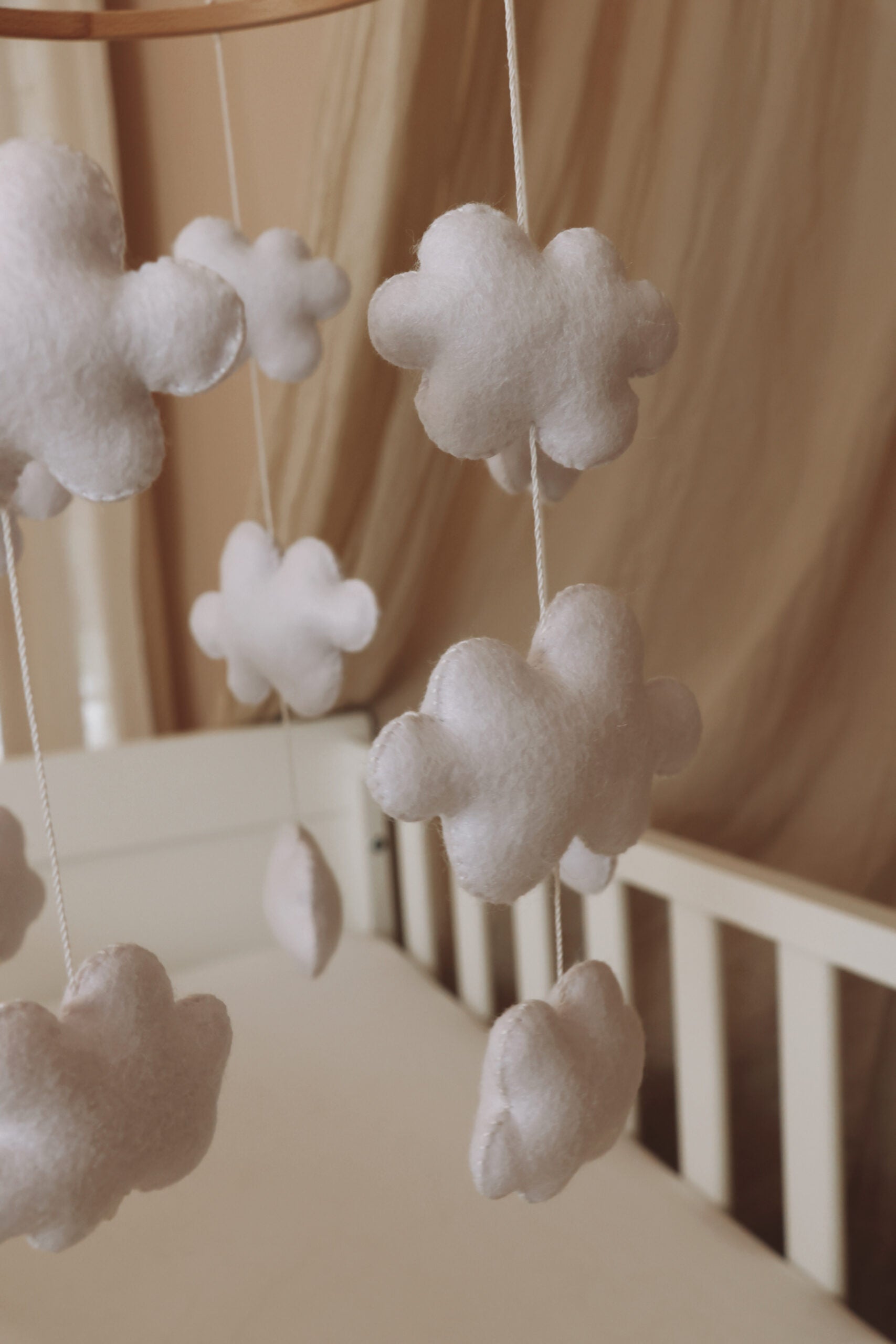 Handmade Clouds baby mobile-7
