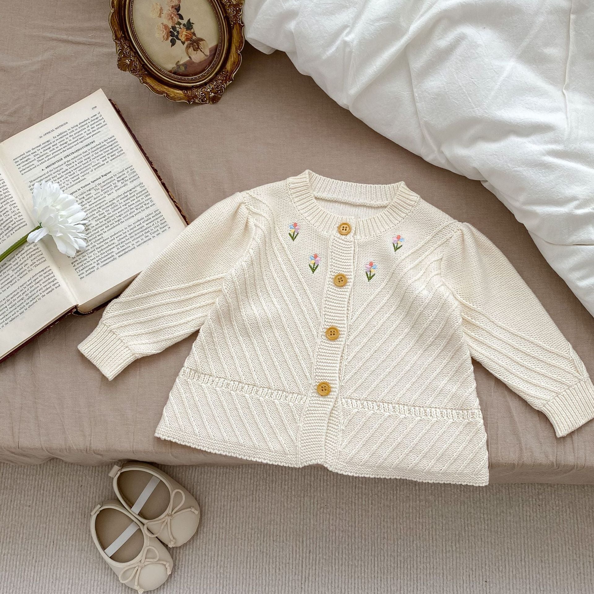 Embroidered Design High Quality Knit Cardigan-4
