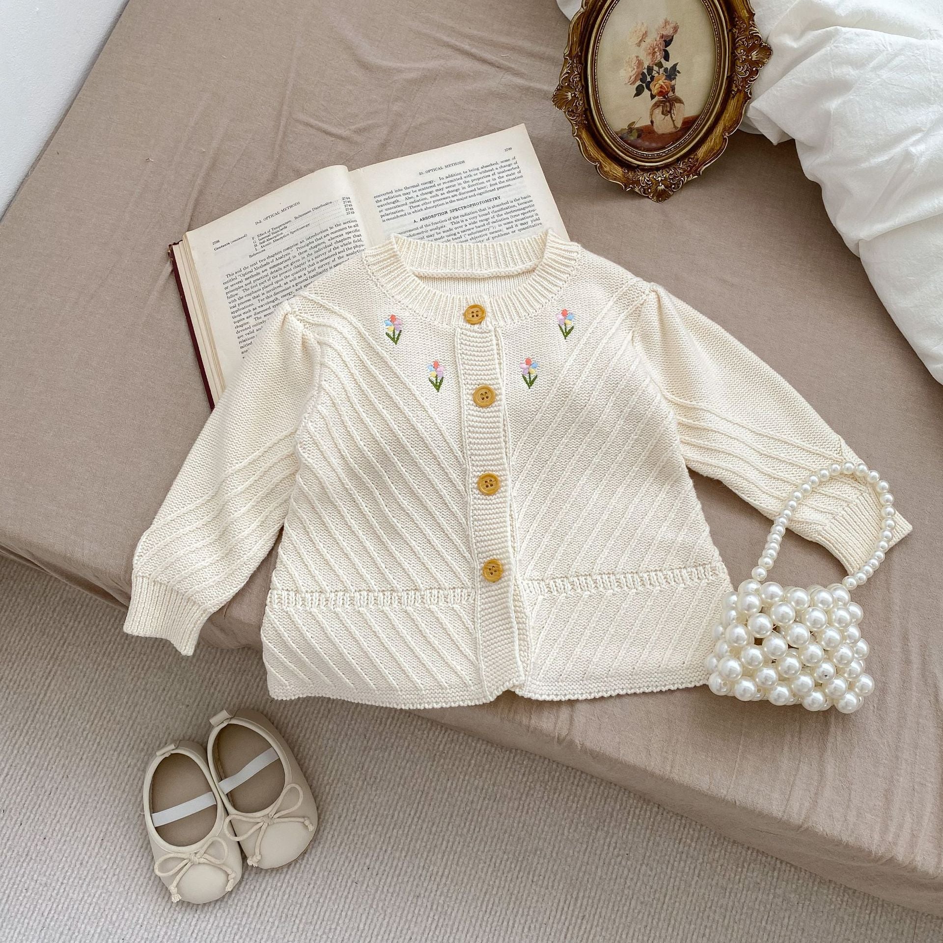 Embroidered Design High Quality Knit Cardigan-1