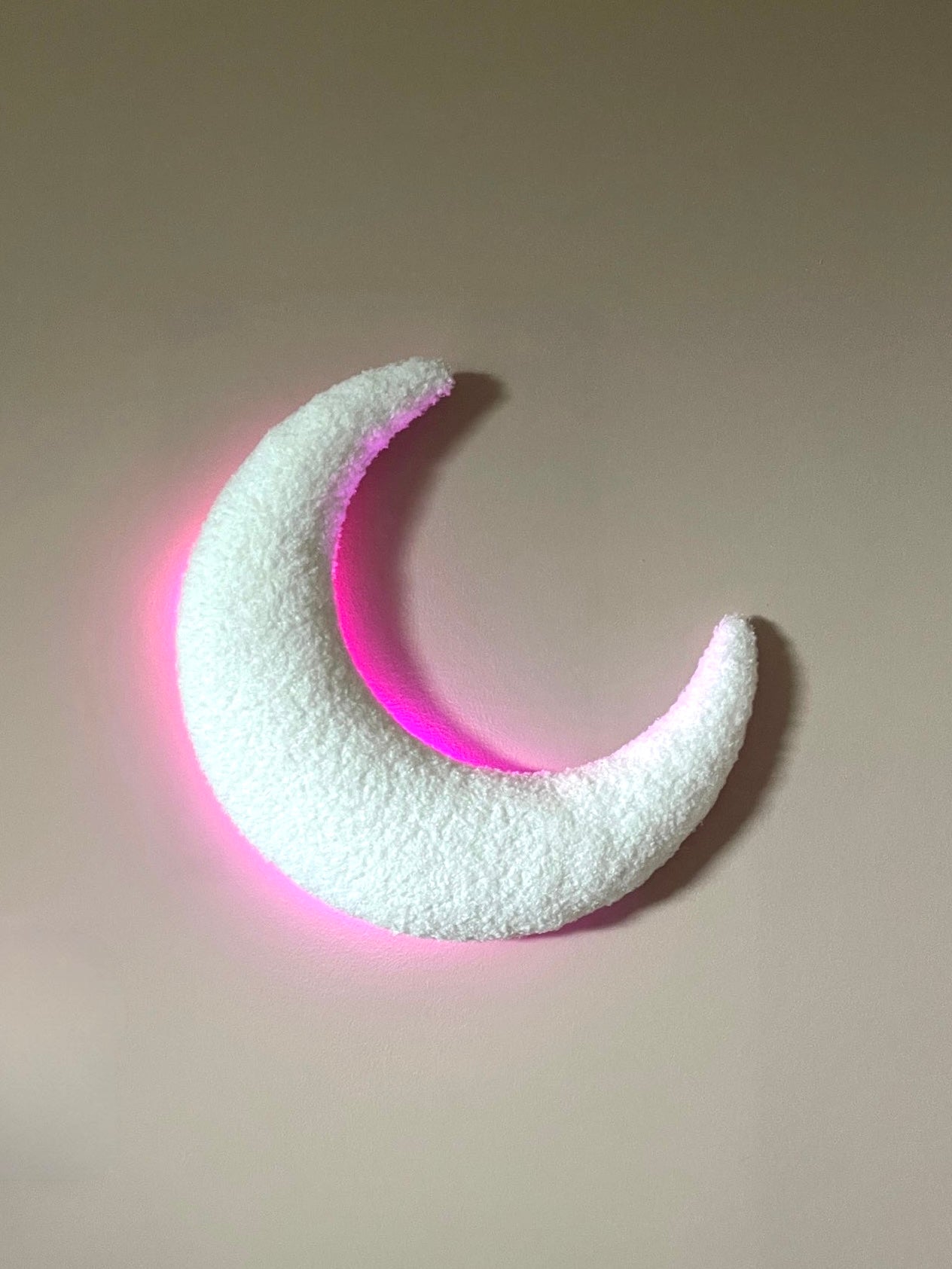 Handmade Moon Bouclé wall lamp