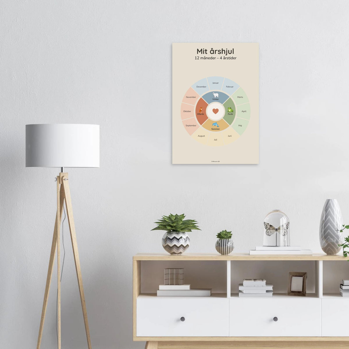Årshjul plakat – Mit årshjul, 50 × 70 cm - Littleroom Plakat