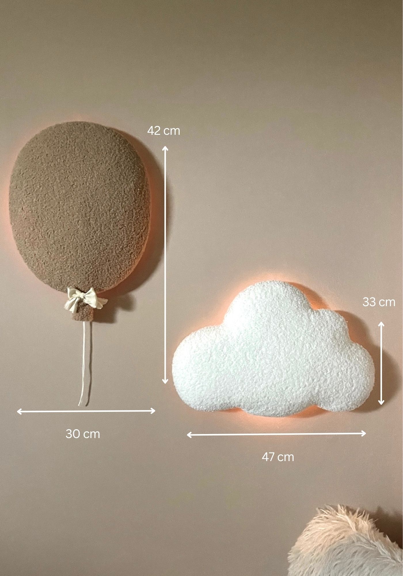 Set Brown Balloon and Big  Cloud