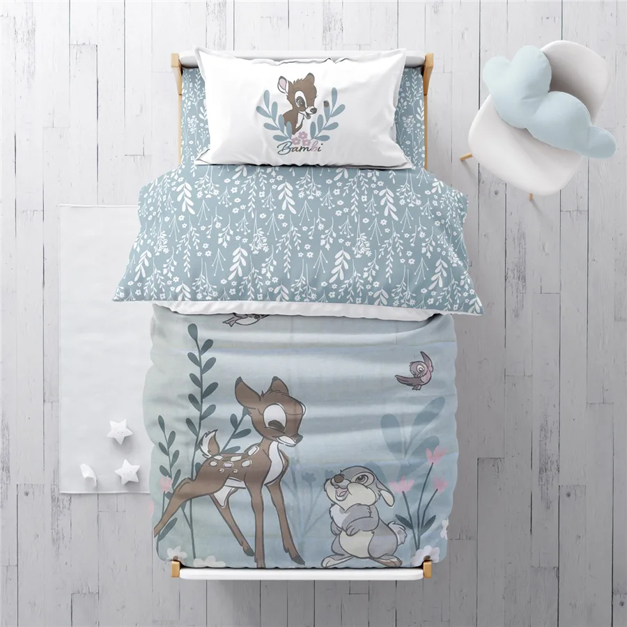 Bambi and friends 3-Piece Toddler Cotton Bedding Set-0