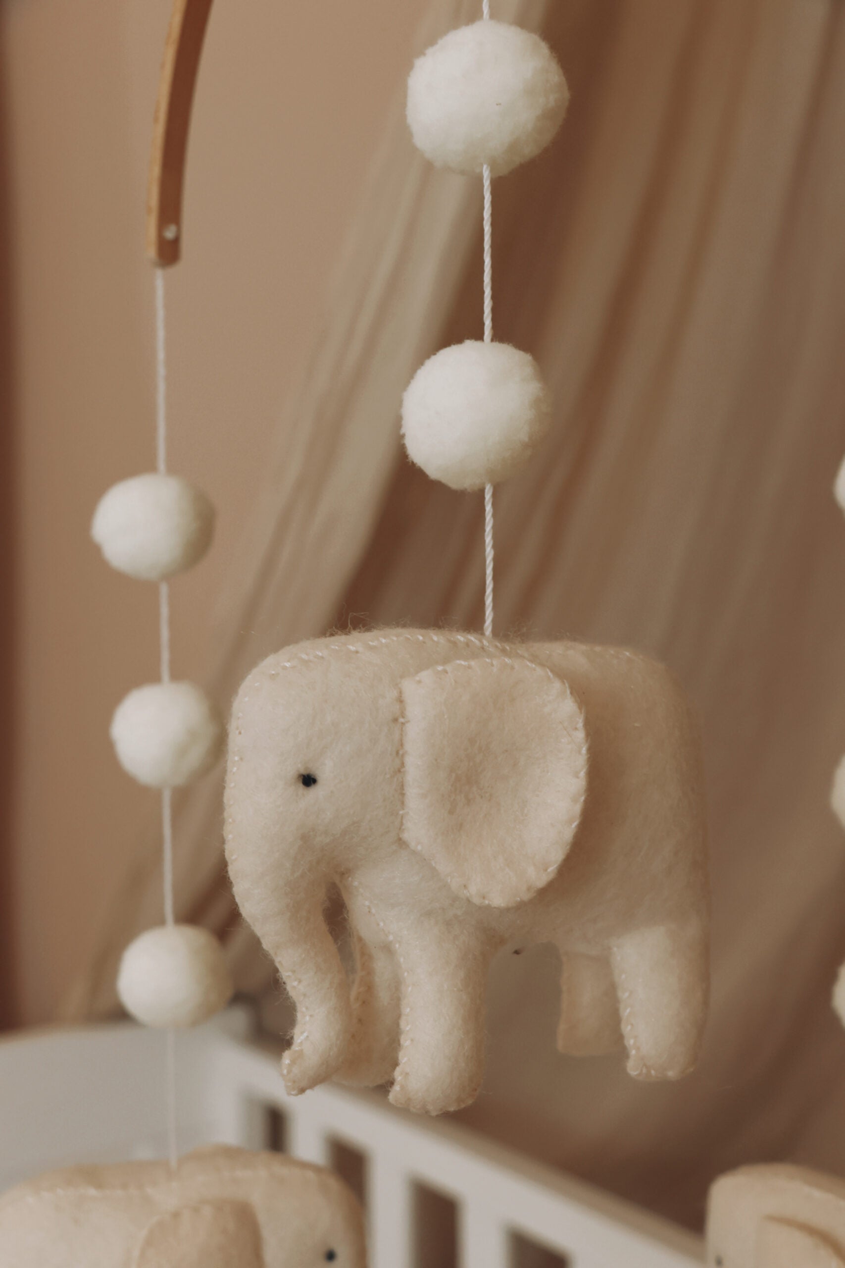 Handmade Elephants baby mobile-3