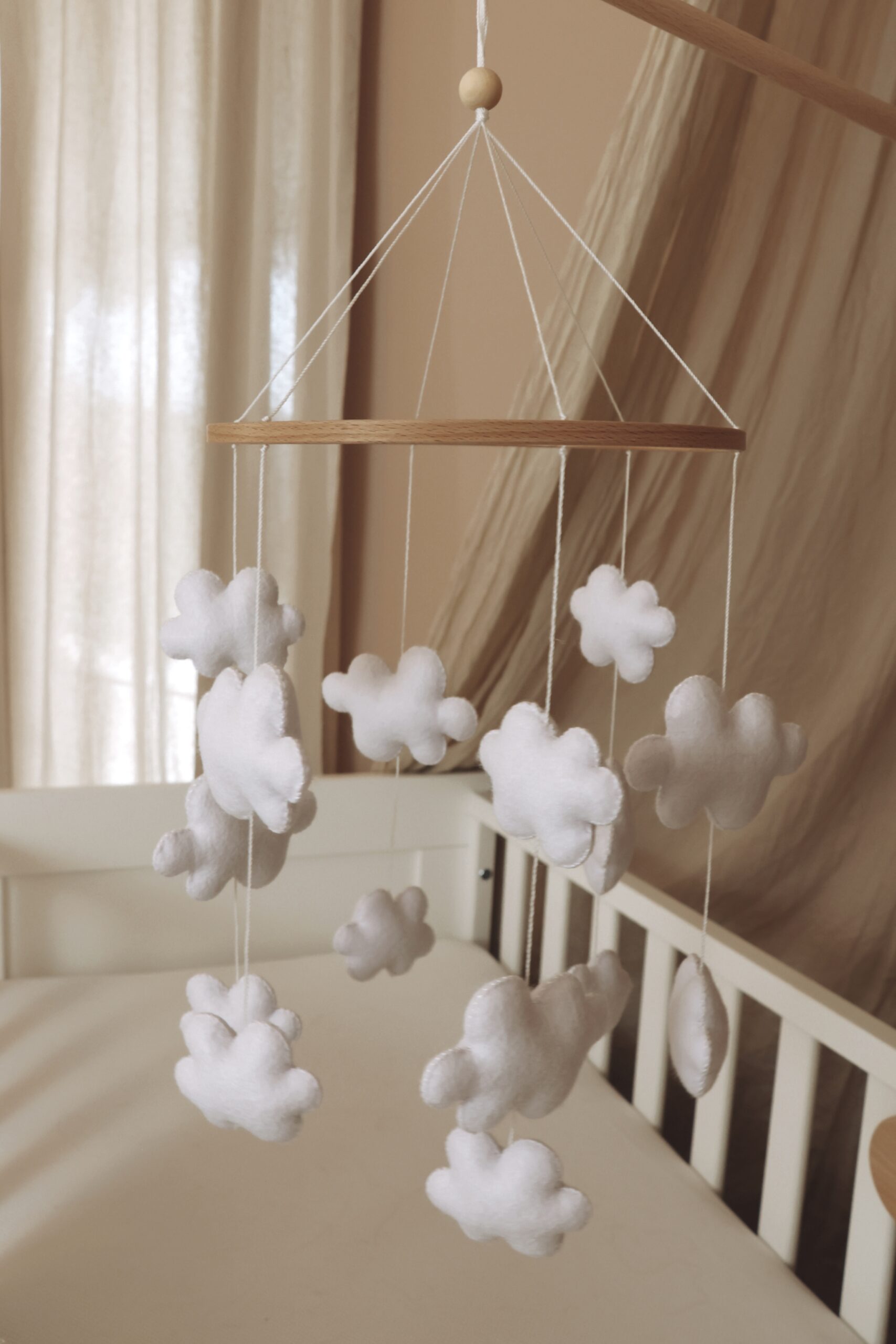 Clouds baby mobile