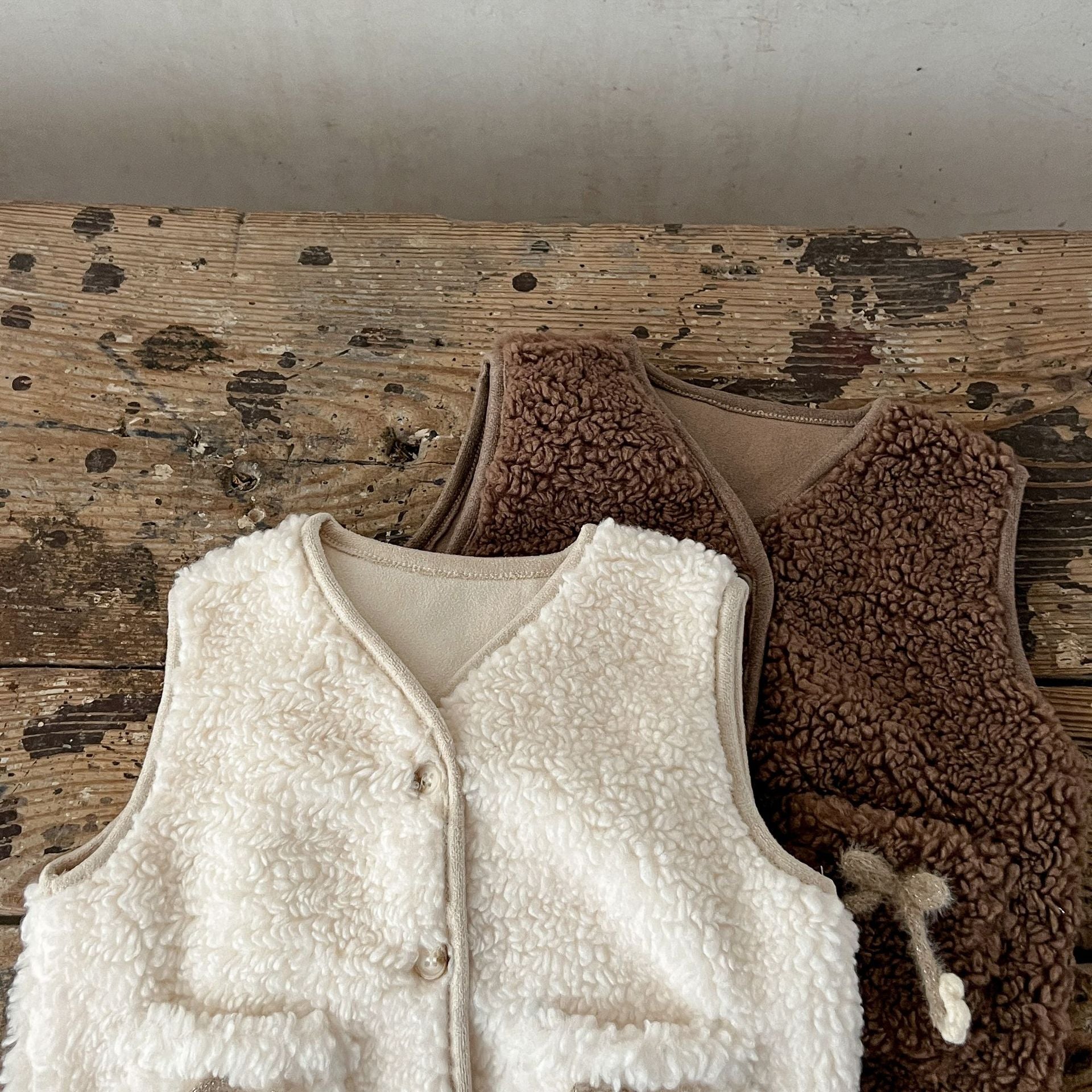 Baby Girl Ins Two Pockets Thickened Knit Cardigan-1