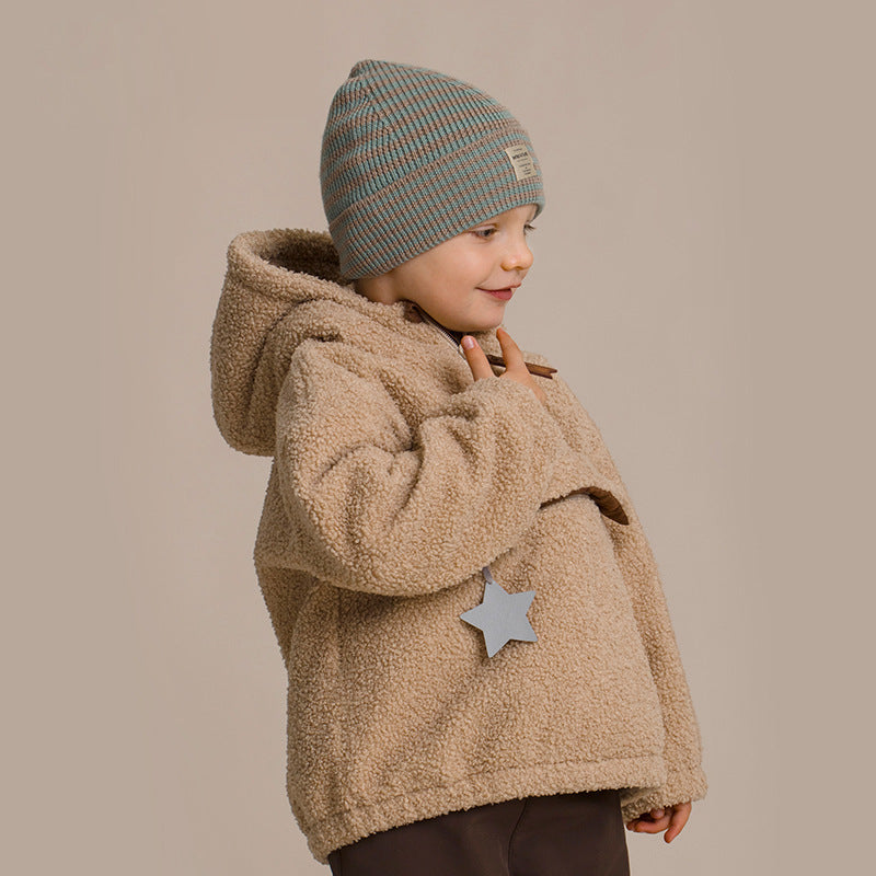 Kids Teddy Pattern Winter Hoodie Coat-4