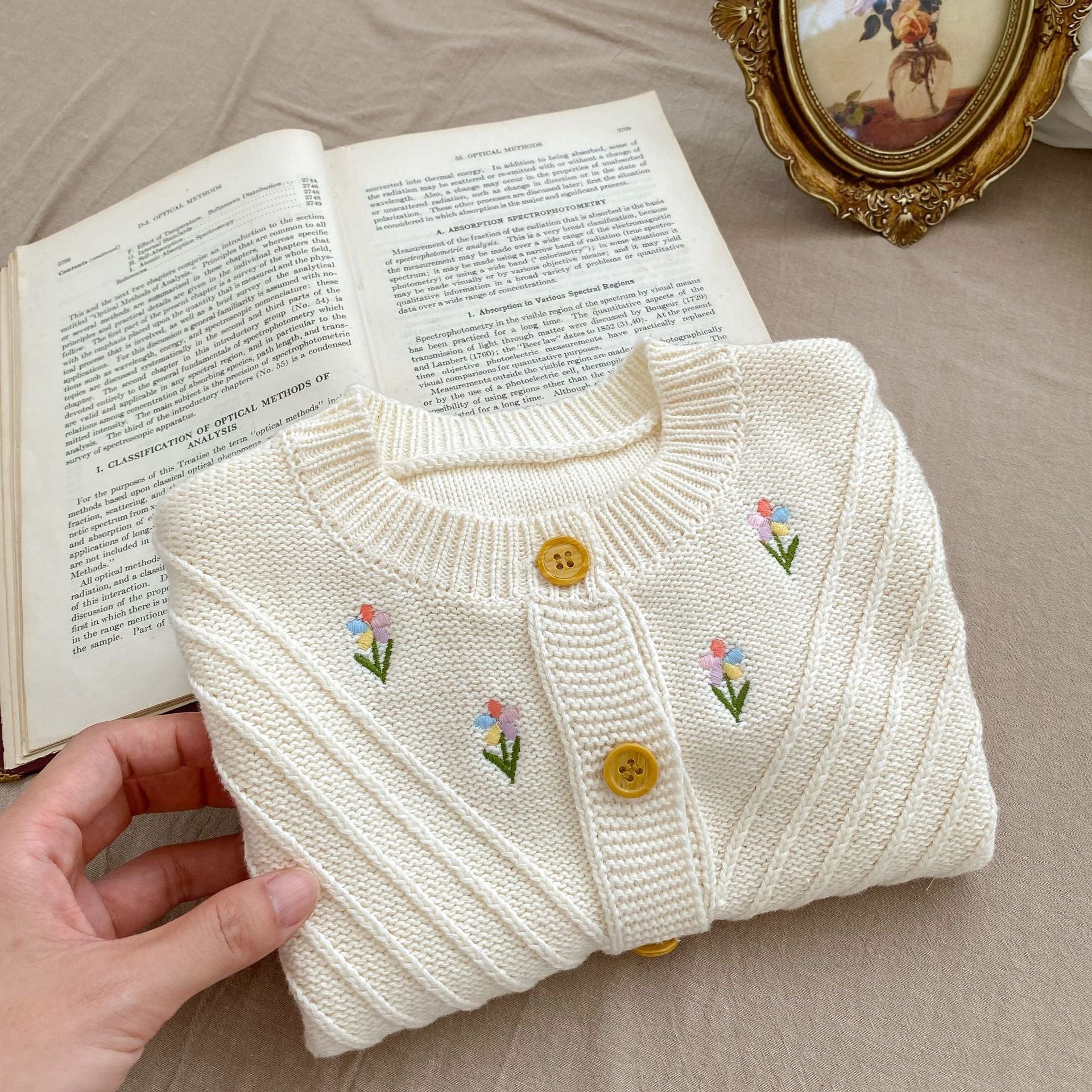 Embroidered Design High Quality Knit Cardigan-3