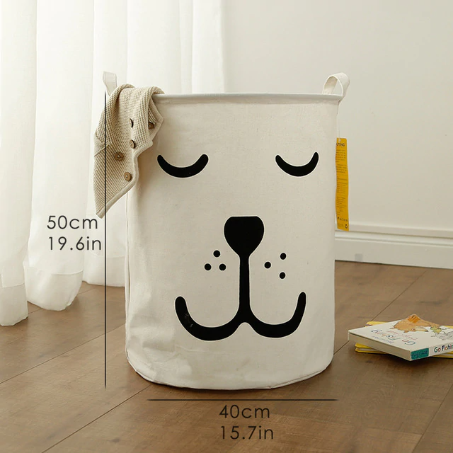 Sleep Dog Printed Quilted storage Bag With Handle Storage Bin Closet Toy Box Container Organizer Fab-0